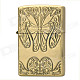 Stylish Flower Pattern Fluid Fuel Lighter - Golden