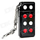 Cool Pai Gow Style Butane Gas Lighter with Keychain - Black + White + Red