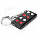 Cool Pai Gow Style Butane Gas Lighter with Keychain - Black + White + Red