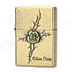 Cool 3D Rose Style Fluid Fuel Lighter - Golden