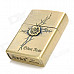 Cool 3D Rose Style Fluid Fuel Lighter - Golden