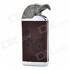 Eagle Head Style Butane Lighter - Brown + Dark Silver