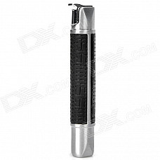 Mini Cylinder Shape Butane Gas Lighter - Black+ + Silver