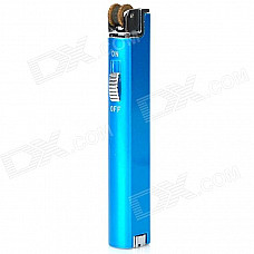 Long Strip Shape Butane Gas Lighter w/ On / Off Slider - Silver