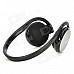 ORICORE Rechargeable Stereo Bluetooth V2.1 Headset Headphone with Microphone - Silver + Black