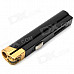 Long Strip Shaped Windproof Fix Flame Butane Gas Lighter - Black + Golden