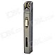 Long Strip Style Windproof Butane Gas Lighter w/ On / Off Slider - Dark Grey