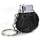 Mini Box Glove Style Butane Lighter w/ Keychain / Mirror / Bottle Opener - Black