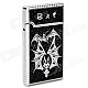 Cool Bat Pattern Butane Jet Lighter - Silver + Black