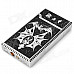 Cool Bat Pattern Butane Jet Lighter - Silver + Black