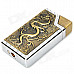 Cool Dragon Pattern Butane Gas Lighter - Golden + Silver