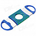 Portable Plastic + Steel Cigar Cutter Knife - Green + Blue