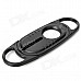 Portable Plastic and Stainless Steel Cigar Cutter Knife - Black