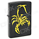 Scorpion Pattern Windproof Kerosene Oil Lighter - Black