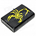 Scorpion Pattern Windproof Kerosene Oil Lighter - Black