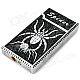 Cool Spider Pattern Windproof Butane Gas Lighter - Silver