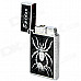 Cool Spider Pattern Windproof Butane Gas Lighter - Silver