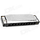 Mini 10-Hole C-Tone Harmonica - Black + Golden