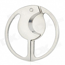 Portable Round Style Cigar Cutter Knife - Silver