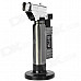 1300'C Zinc Alloy + Plastic Butane Jet Torch Lighter - Black + Silver