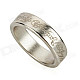 Cool Elvish Pattern Magnetic Ring - Silver (2cm Diameter)