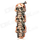 Stylish LED Eyes Skull Heads Pattern Gas Lighter - Bronze (3 x LR621)