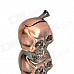 Stylish LED Eyes Skull Heads Pattern Gas Lighter - Bronze (3 x LR621)