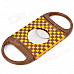 Portable Plastic + Steel Cigar Cutter Knife - Yellow + Grey