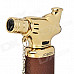 Seat Style Windproof Butane Torch Lighter - Brown + Golden