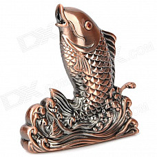 Stylish Carp Shaped Yellow Flame Butane Lighter - Bronze (4 x LR621)