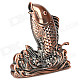 Stylish Carp Shaped Yellow Flame Butane Lighter - Bronze (4 x LR621)