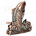 Stylish Carp Shaped Yellow Flame Butane Lighter - Bronze (4 x LR621)