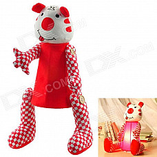 Cute Tiger Doll Style Night Lamp - Red + White