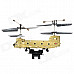 Rechargeable 3.5-CH IR Remote Control Dual-Propeller Transport Helicopter - Yellow + Black