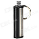 Cylinder Style Kerosene Matchstick Lighter w/ Keychain - Silver + Black