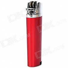 Cool J961 Wildfire Butane Gas Lighter - Red + Silver