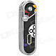 Flower Pattern Windproof Butane Jet Lighter - Silver + Black