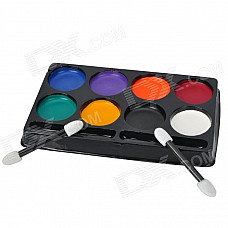 8-Color Halloween Role Play Makeup Paint Kit w/ Brushes