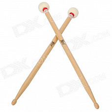 Instrument Wooden Jazz Drum Sticks - White (Pair/42cm)