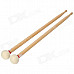 Instrument Wooden Jazz Drum Sticks - White (Pair/42cm)