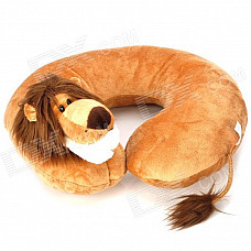 Lion Doll Style U Type Neck Pillow Cushion - Brown