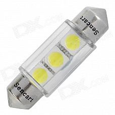 Festoon 36mm 0.75W 3x5050 SMD White Light Car Reading / License Plate Lamp (12V)