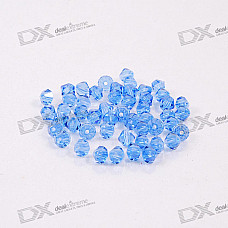 Austria Ornamental DIY Crystal Beads Blue (50-Pack)