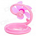 USB Powered Plastic 5-Blade Folding Cooling Fan for Computer - Pink