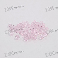 Austria Ornamental DIY Crystal Beads Pink (50-Pack)