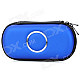 Protective Hard Artificial Leather Pouch Case for PSP 1000 / 2000 / 3000 - Dark Blue