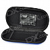 Protective Hard Artificial Leather Pouch Case for PSP 1000 / 2000 / 3000 - Dark Blue