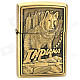 Indiana Hunting Dog Pattern Zinc Alloy Oil Lighter - Golden