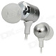 PNY Stylish In-Ear Earphones - Silver (3.5mm-Plug / 110cm-Cable)