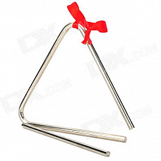 Rhythm Percussion Musical Instrument Metal Rod / Triangle Frame - Silver